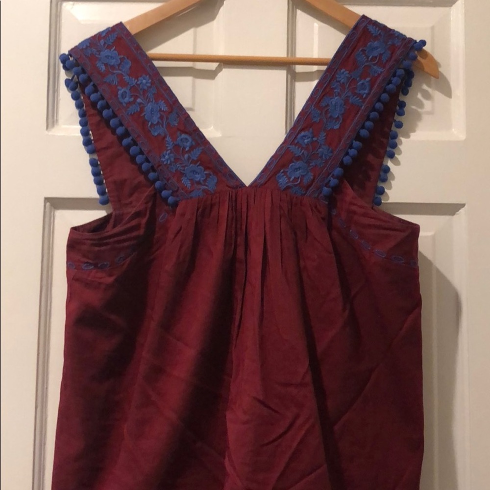 Embroidered tank